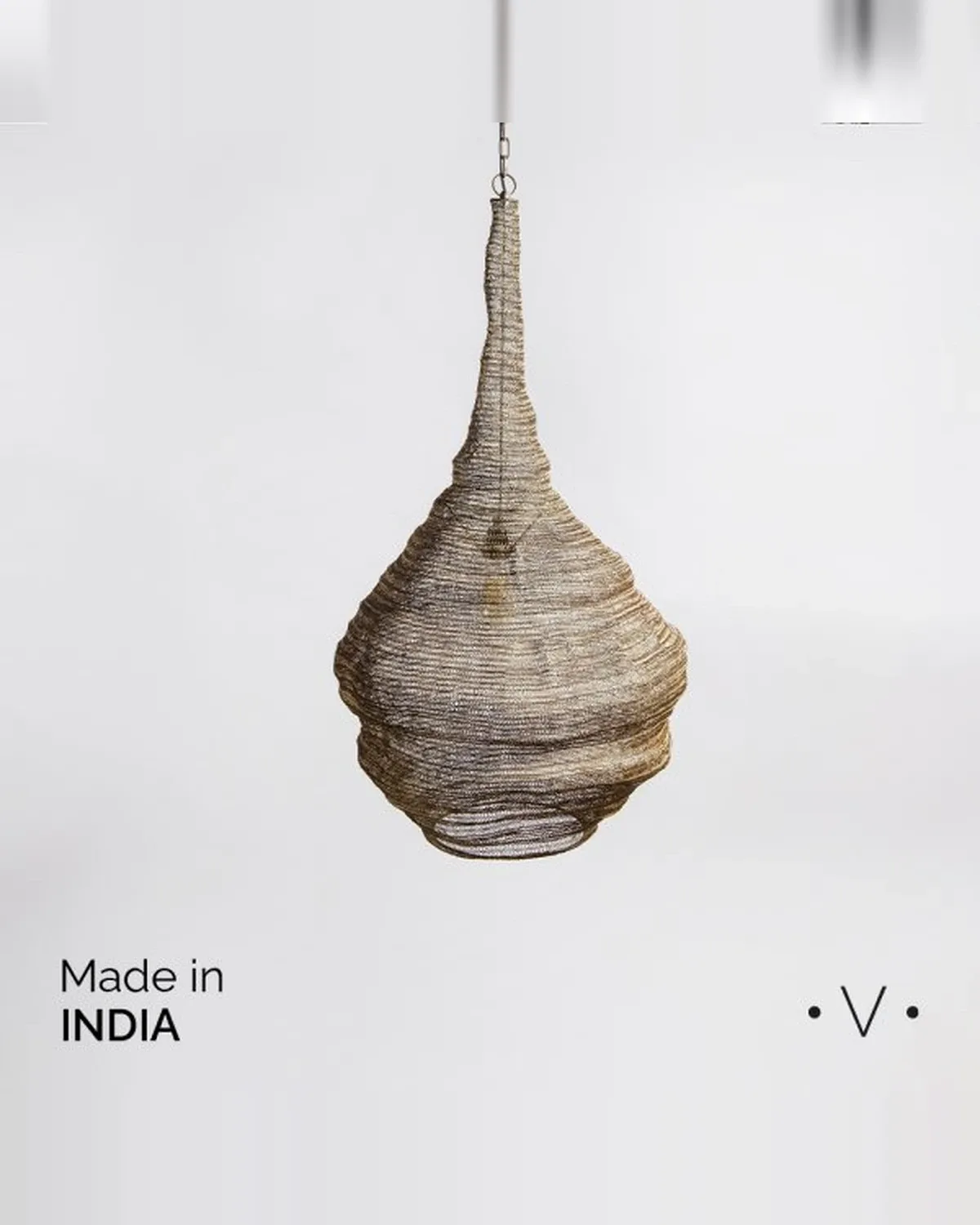 Lampara Colgante Madhur Brass Antique 65x40 cm