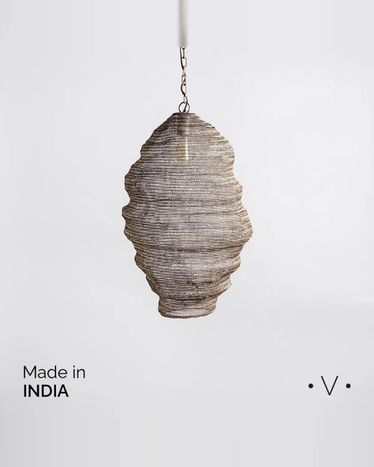 Lampara Colgante Madhur Silver Antique 64x46 cm