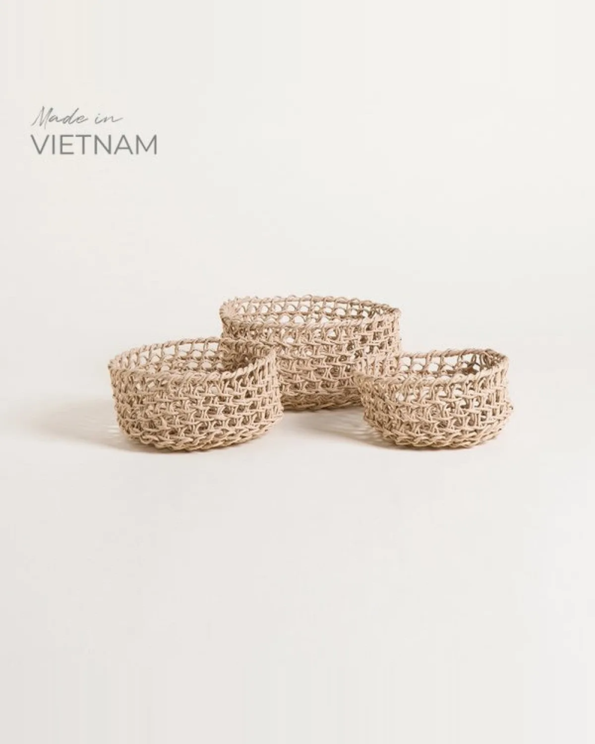 Set x 3 Canastos Bajos Viet 9x20 CM/8x17 CM/7x16 cm